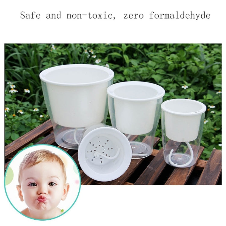 Fully Transparent Hydroponic Flower Pots Water Level Visible Non-Broken Glue Self-Absorbent Plastic Flower Pots, Size: W05 Caliber 13cm(Full Transparency) - free shipping - PMc TechLife - Order now!