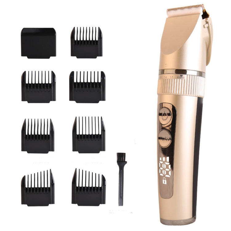 BF-868 LCD Digital Display Electric Hair Clipper Baby Children Adult Electric Hair Clipper Set(Gold) - free shipping - PMC TechLife - Order now!