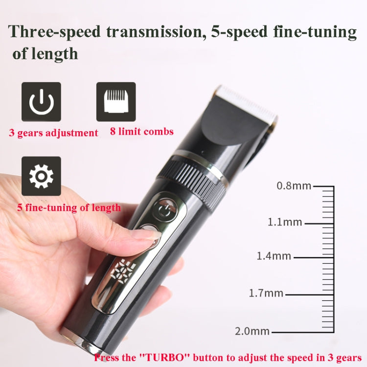 BF-868 LCD Digital Display Electric Hair Clipper Baby Children Adult Electric Hair Clipper Set(Gold) - free shipping - PMC TechLife - Order now!