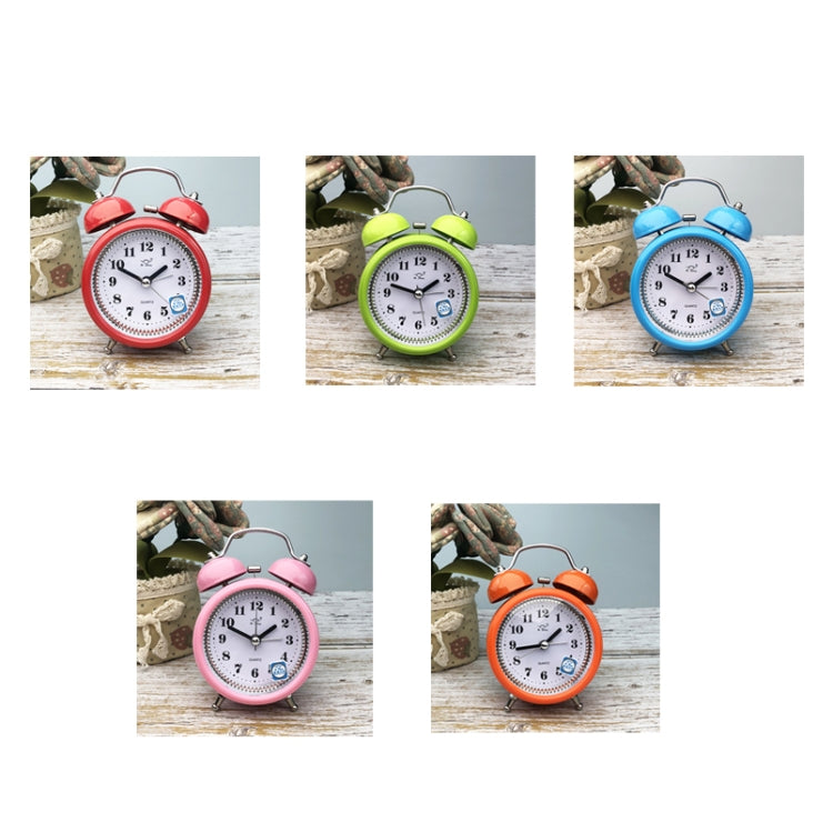 3 Inch Metal Bell Alarm Clock With Night Light Student Bedside Fashion Clock(Orange) - Alarm Clocks by PMc TechLife | Online Shopping South Africa | PMc TechLife | Buy Now Pay Later Mobicred