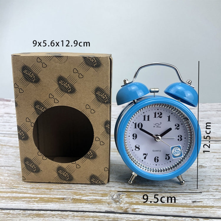 3 Inch Metal Bell Alarm Clock With Night Light Student Bedside Fashion Clock(Green) - Alarm Clocks by PMc TechLife | Online Shopping South Africa | PMc TechLife | Buy Now Pay Later Mobicred