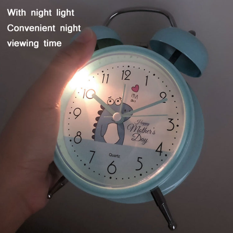 Student Cute Style Bell Alarm Clock Bedside Mute Clock With Light Specification��� Y33 3 Inch (Blue) - Alarm Clocks by PMc TechLife | Online Shopping South Africa | PMc TechLife | Buy Now Pay Later Mobicred