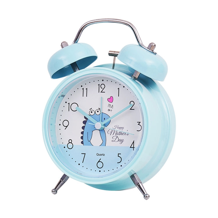 Student Cute Style Bell Alarm Clock Bedside Mute Clock With Light Specification��� Y35 4 Inch (Blue) - Alarm Clocks by PMc TechLife | Online Shopping South Africa | PMc TechLife | Buy Now Pay Later Mobicred