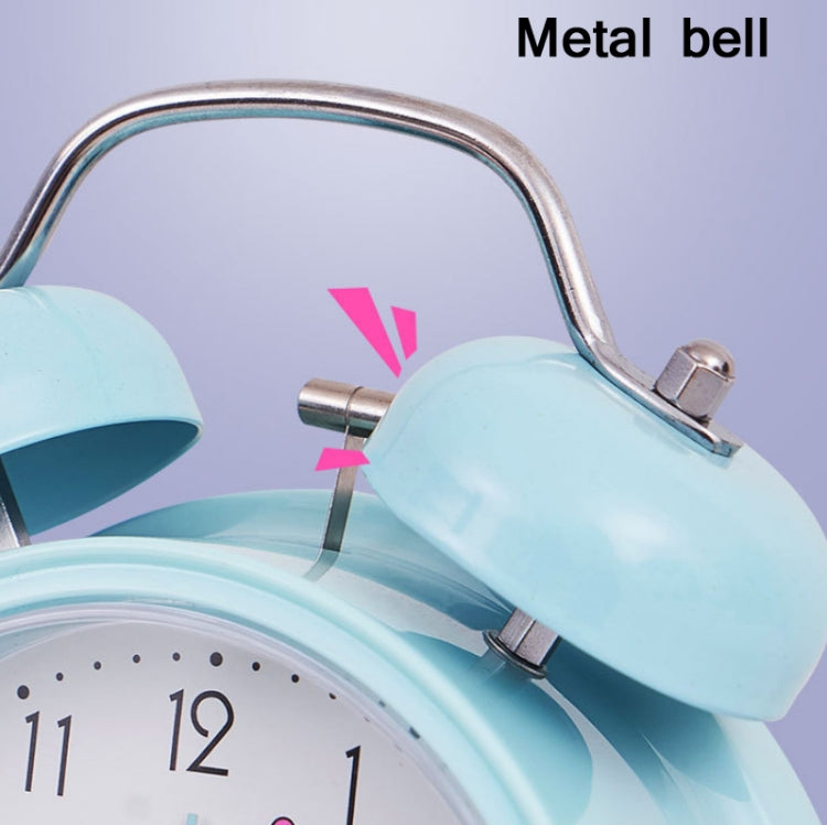 Student Cute Style Bell Alarm Clock Bedside Mute Clock With Light Specification��� Y35 4 Inch (Blue) - Alarm Clocks by PMc TechLife | Online Shopping South Africa | PMc TechLife | Buy Now Pay Later Mobicred