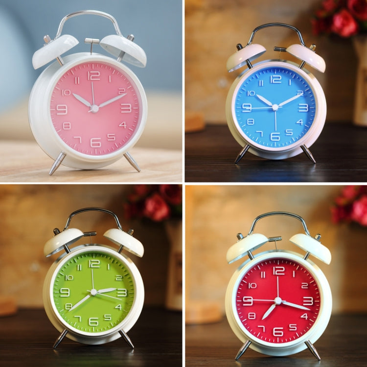 4 Inch Bedroom Bedside Stereo Digital Silent Alarm Clock With Light(White Shell Blue Surface) - Alarm Clocks by PMc TechLife | Online Shopping South Africa | PMc TechLife | Buy Now Pay Later Mobicred