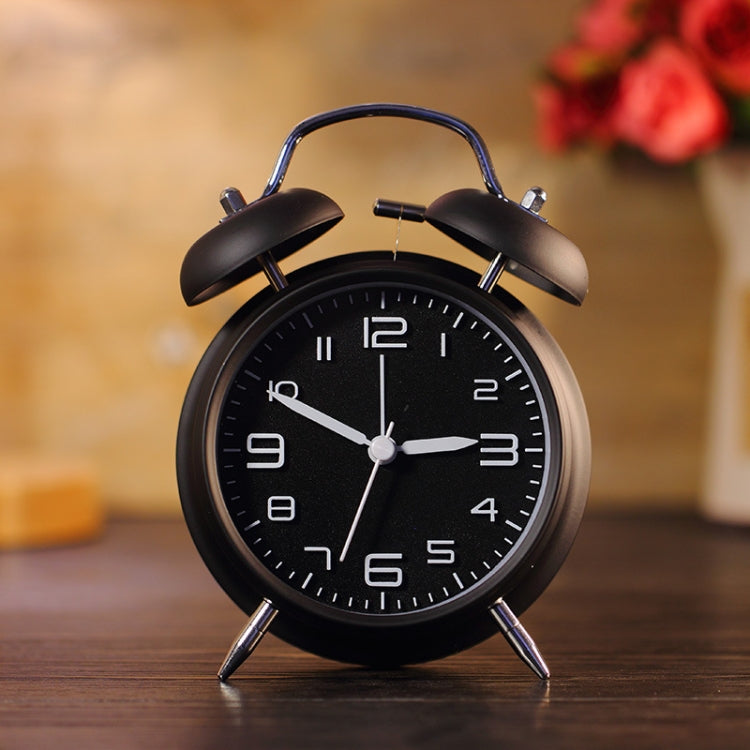 4 Inch Bedroom Bedside Stereo Digital Silent Alarm Clock With Light(Black Shell Black Surface) - Alarm Clocks by PMc TechLife | Online Shopping South Africa | PMc TechLife | Buy Now Pay Later Mobicred