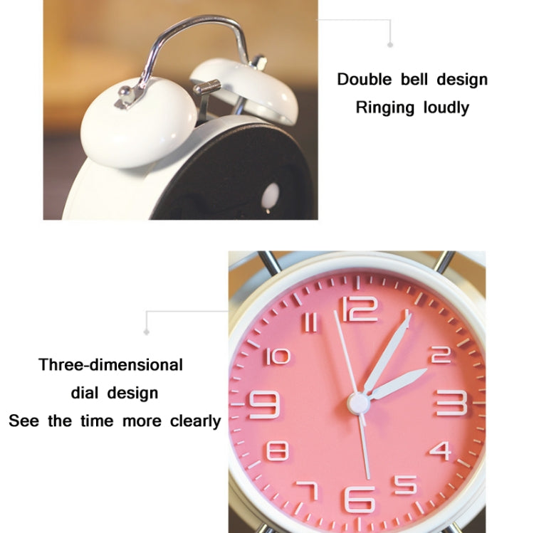 4 Inch Bedroom Bedside Stereo Digital Silent Alarm Clock With Light(White Shell Red Surface) - Alarm Clocks by PMc TechLife | Online Shopping South Africa | PMc TechLife | Buy Now Pay Later Mobicred