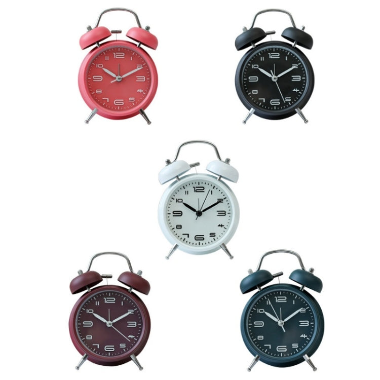 3304T Bedroom Bedside Multifunctional Bell Metal Alarm Clock With Night Light(Wine Red) - free shipping - PMc TechLife - Order now!