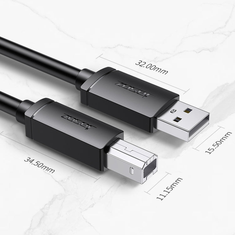 3 PCS Jasoz USB Printing Data Cable Oxygen-Free Copper Core, Cable Length: 3m - USB Cable by PMC TechLife | Online Shopping South Africa | PMC TechLife | Buy Now Pay Later Mobicred