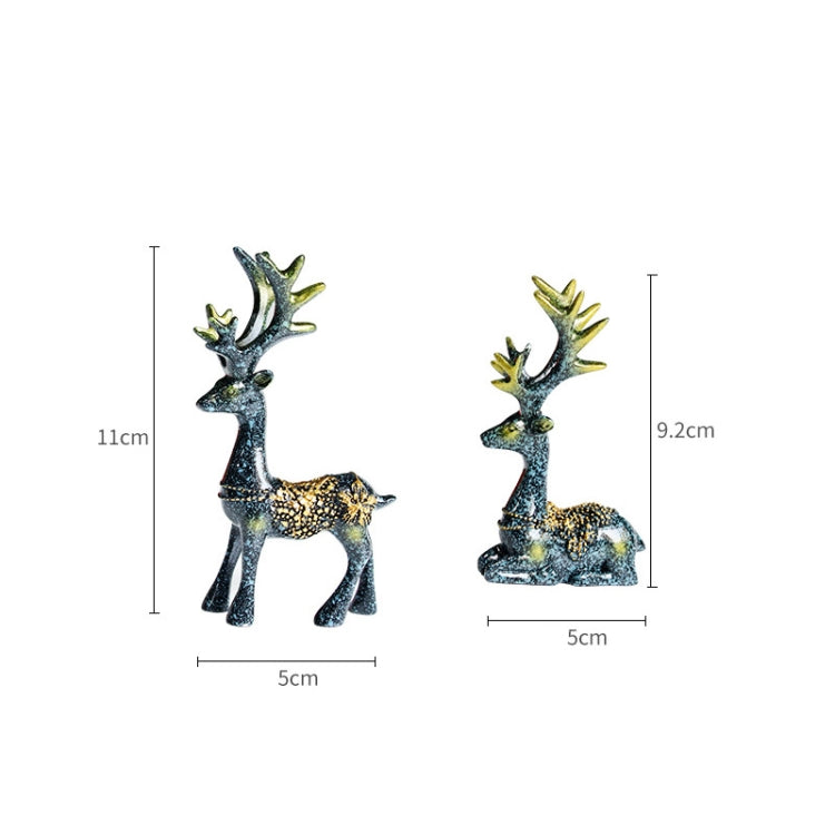 2 Pairs R-8820 Car Ornaments Car Home Safe Deer Decorations(Bronze Blue) - Ornaments by PMC TechLife | Online Shopping South Africa | PMC TechLife | Buy Now Pay Later Mobicred