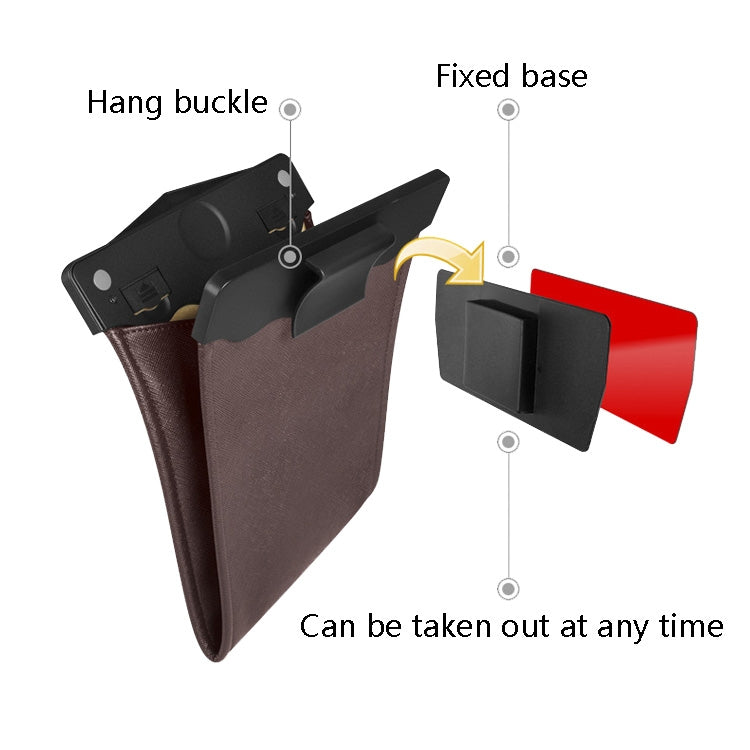 Car Trash Can Storage Bag Hanging Paste With LED Light Garbage Bag(Small (Black)) - Stowing Tidying by PMC TechLife | Online Shopping South Africa | PMC TechLife | Buy Now Pay Later Mobicred