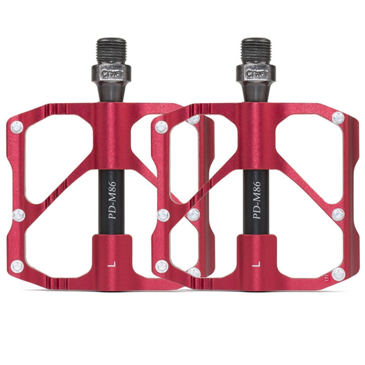 1 Pair PROMEND Mountain Bike Road Bike Bicycle Aluminum Pedals(PD-M86 Red) - free shipping - PMc TechLife - Order now!