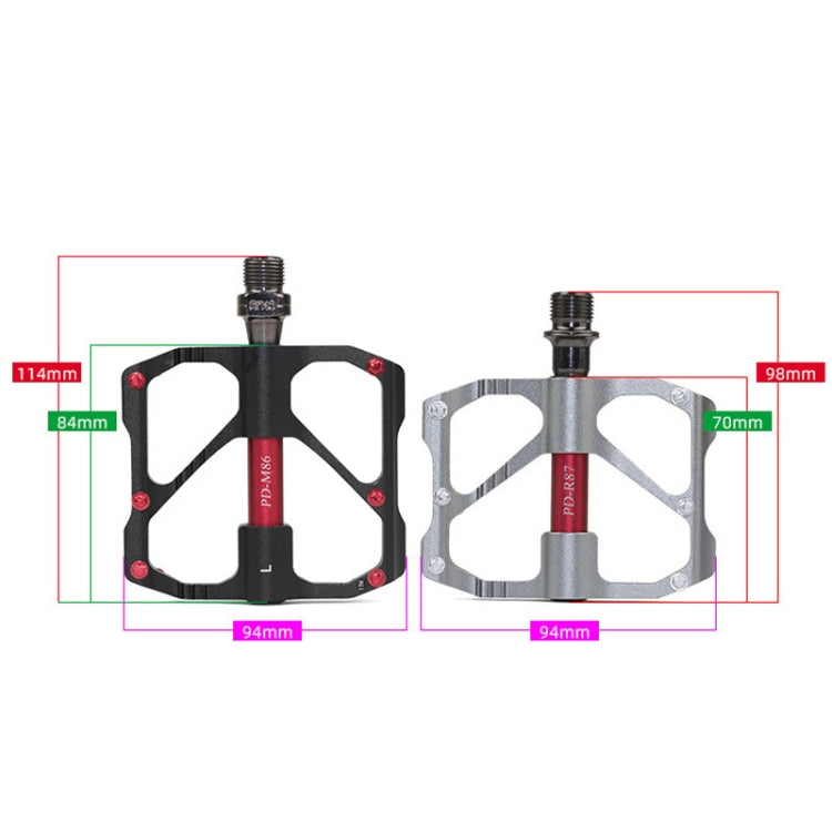 1 Pair PROMEND Mountain Bike Road Bike Bicycle Aluminum Pedals(PD-M86 Red) - free shipping - PMc TechLife - Order now!