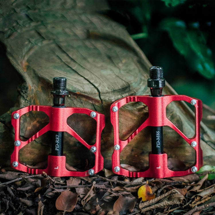 1 Pair PROMEND Mountain Bike Road Bike Bicycle Aluminum Pedals(PD-R87 Red) - free shipping - PMc TechLife - Order now!