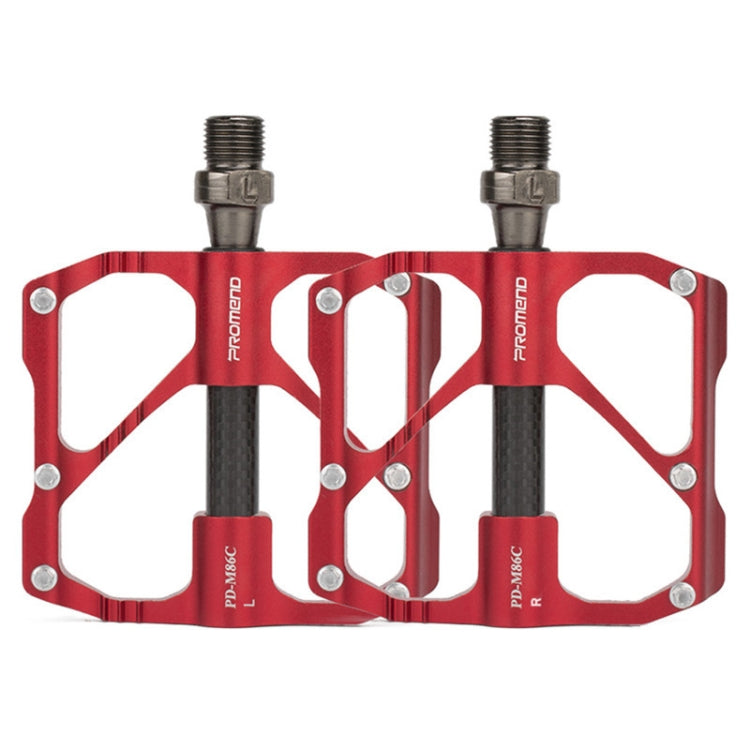 PD-M86C  1 Pair PROMEND Bicycle Road Bike Mountain Bike 3 Palin Carbon Fiber Bearing Pedal(Red) - Pedals by PROMEND | Online Shopping South Africa | PMc TechLife | Buy Now Pay Later Mobicred