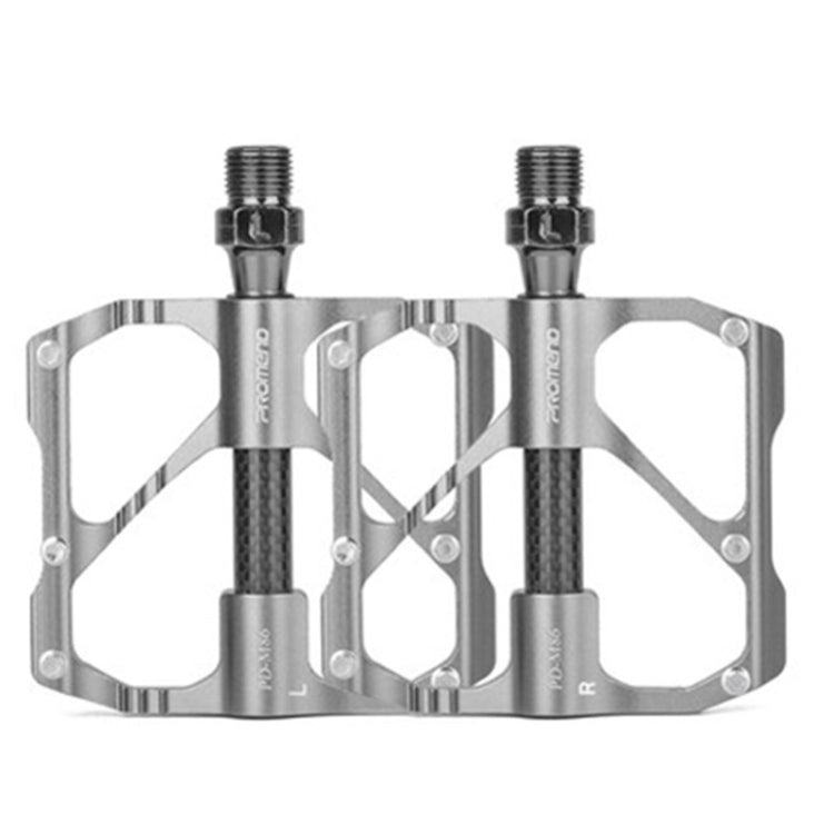 PD-M86C  1 Pair PROMEND Bicycle Road Bike Mountain Bike 3 Palin Carbon Fiber Bearing Pedal(Silver) - free shipping - PMc TechLife - Order now!