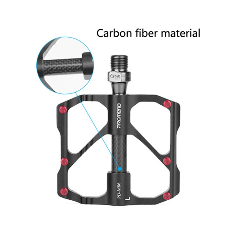 PD-R87C  1 Pair PROMEND Bicycle Road Bike Mountain Bike 3 Palin Carbon Fiber Bearing Pedal(Silver) - free shipping - PMc TechLife - Order now!
