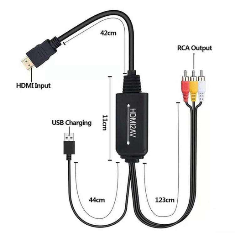 RL-HTAL1 HDMI to AV Converter Specification： Male to Male Confinement + HDMI Converter - free shipping - PMC Jewellery - Order now!