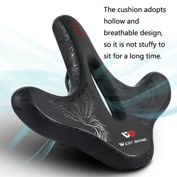 WEST BIKING YP1602797 Bicycle Hollow Seat Night Riding With Warning Tail Light Seat(Phoenix) - free shipping - PMc TechLife - Order now!