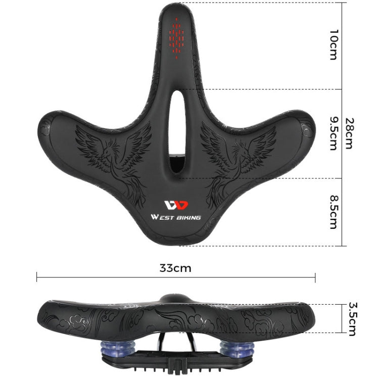 WEST BIKING YP0801122 Bicycle Mountain Bike Large Cushion Leisure And Comfortable Bicycle Saddle(Black Wild Goose) - free shipping - PMc TechLife - Order now!