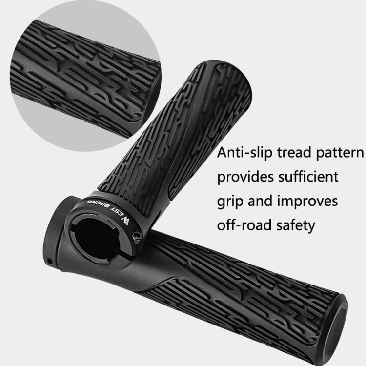 1 Pair WEST BIKING YP0804061 Bicycle Anti-Slip Shock Absorber Grip Mountain Bike Rubber Handlebar Cover(Grass Green) - free shipping - PMc TechLife - Order now!