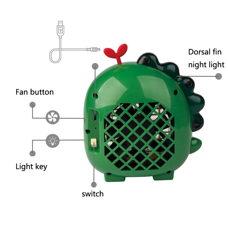 A9 Desktop Dinosaur Fan USB Mini Large Wind Fan(Yellow) - free shipping - PMC TechLife - Order now!