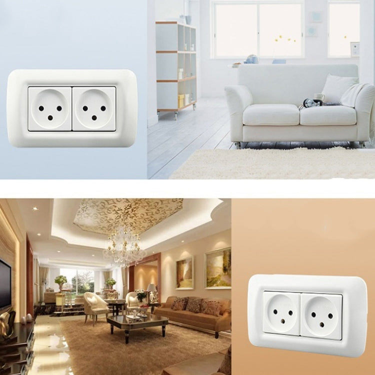 PC Panel Duplex Israel Three-Hole Wall Power Socket(Y Shape Double Plug) -  by PMC TechLife | Online Shopping South Africa | PMC TechLife | Buy Now Pay Later Mobicred