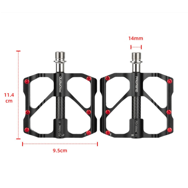 1 Pair PROMEND Titanium Axle Carbon Tube Bicycle Pedal Mountain Bike Road Bike 3 Palin Pedal PD-M86C-TI - free shipping - PMc TechLife - Order now!