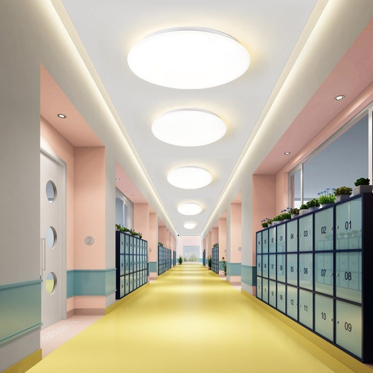 LED Sound Light Control Ceiling Lamp Round Corridor Intelligent Sensor Lamp, Power source: 18W 350mm(White) - Sensor LED Lights by PMC TechLife | Online Shopping South Africa | PMC TechLife | Buy Now Pay Later Mobicred