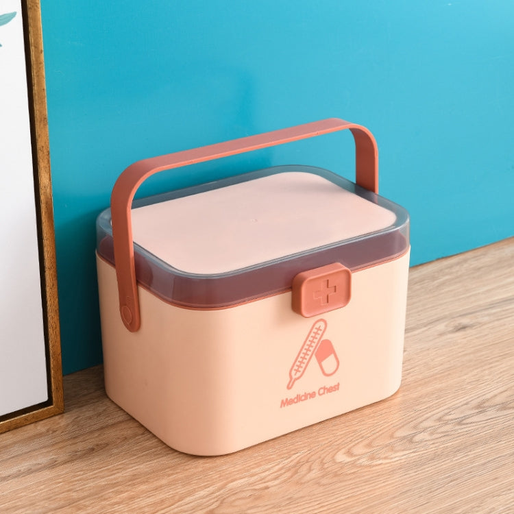 Household Plastic Small Medicine Box Portable Medicine Storage Box, Size: 21.4 x 15.8 x 14.7cm(Pink) - free shipping - PMC TechLife - Order now!