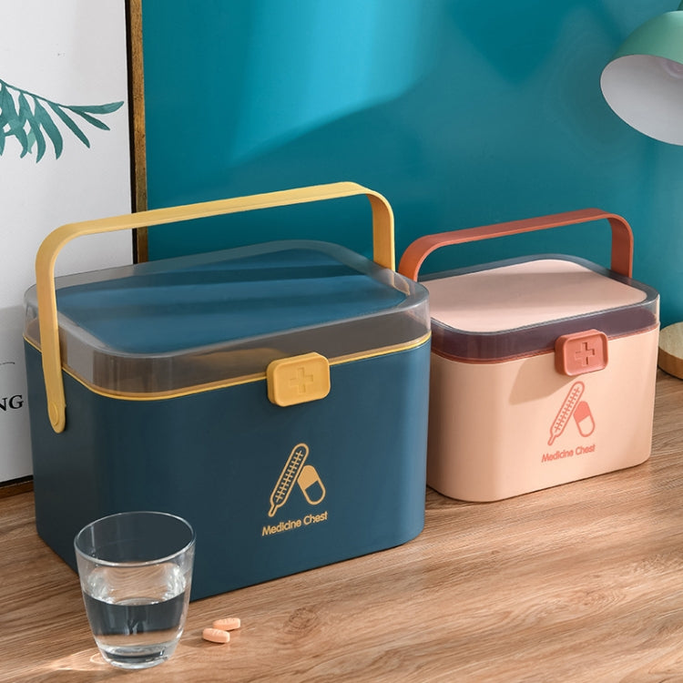 Household Plastic Small Medicine Box Portable Medicine Storage Box, Size: 21.4 x 15.8 x 14.7cm(Pink) - free shipping - PMC TechLife - Order now!