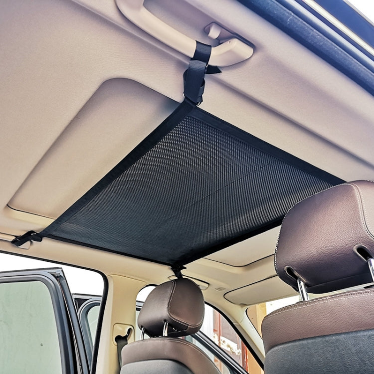 Car Storage Network Pocket Car Roof Seating Room Mesh Folding Hanging Bag, Style: Single Layer(Black) - free shipping - PMC TechLife - Order now!
