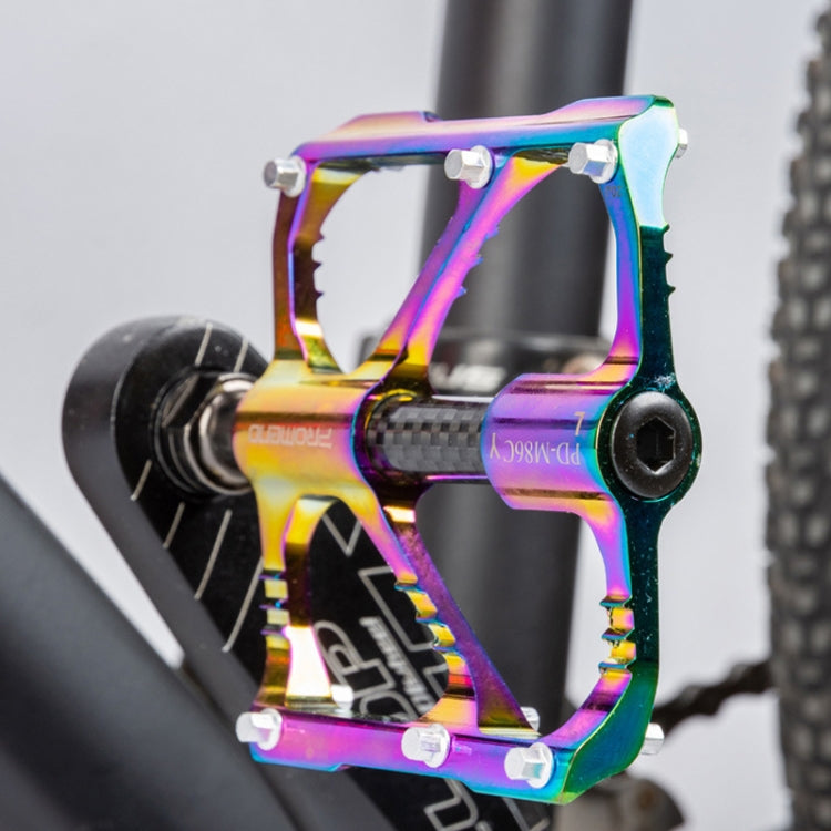 1 Pair PROMEND Three Peilin Bearing Aluminum Alloy CNC Bicycle Colorful Pedal PD-R87CY - Pedals by PROMEND | Online Shopping South Africa | PMc TechLife | Buy Now Pay Later Mobicred