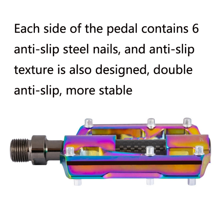 1 Pair PROMEND Three Peilin Bearing Aluminum Alloy CNC Bicycle Colorful Pedal PD-R87CY - Pedals by PROMEND | Online Shopping South Africa | PMc TechLife | Buy Now Pay Later Mobicred
