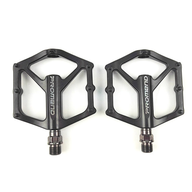 1 Pair PROMEND PD-M46 Bicycle Pedal Aluminum Alloy CNC Bearing Palin Pedal(Black) - Pedals by PROMEND | Online Shopping South Africa | PMc TechLife | Buy Now Pay Later Mobicred