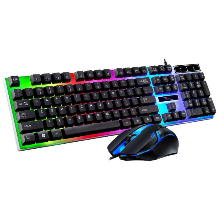 ZGB G21B Colorful Glow USB Wired Keyboard Mouse Set(Black) - free shipping - PMC Jewellery - Order now!