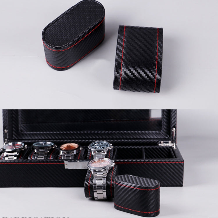 Carbon Fiber PU Leather Watch Box Jewelry Storage Box Packaging Box, Style: 10 Watch Positions - free shipping - PMc TechLife - Order now!