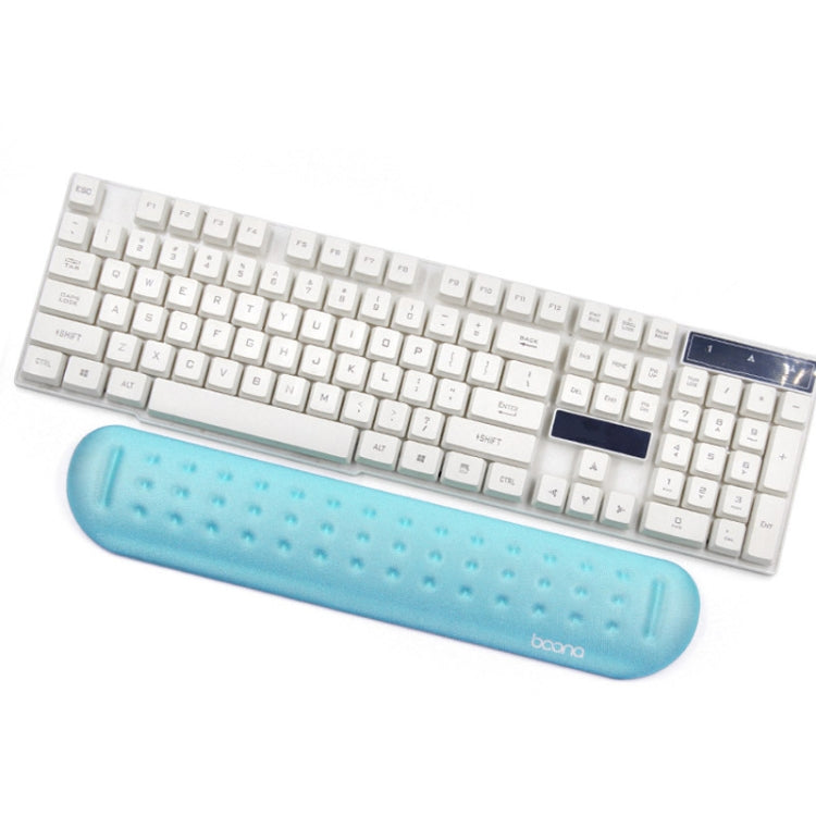 Baona Silicone Memory Cotton Wrist Pad Massage Hole Keyboard Mouse Pad, Style: Medium Keyboard Rest (Blue) - Mouse Pads by Baona | Online Shopping South Africa | PMC TechLife | Buy Now Pay Later Mobicred