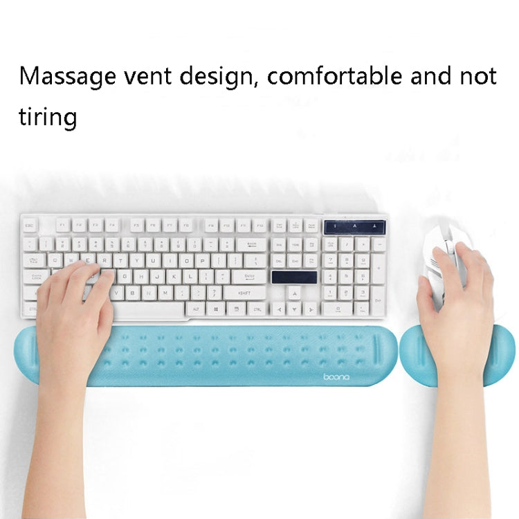 Baona Silicone Memory Cotton Wrist Pad Massage Hole Keyboard Mouse Pad, Style: Medium Keyboard Rest (Blue) - Mouse Pads by Baona | Online Shopping South Africa | PMC TechLife | Buy Now Pay Later Mobicred