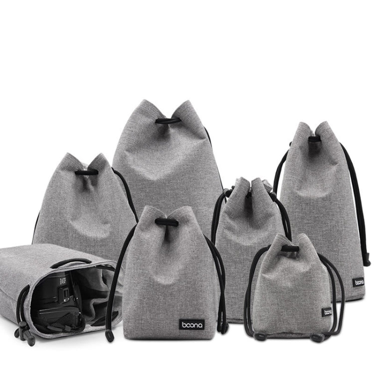 Benna Waterproof SLR Camera Lens Bag  Lens Protective Cover Pouch Bag, Color: Round Medium(Gray) - free shipping - PMC TechLife - Order now!