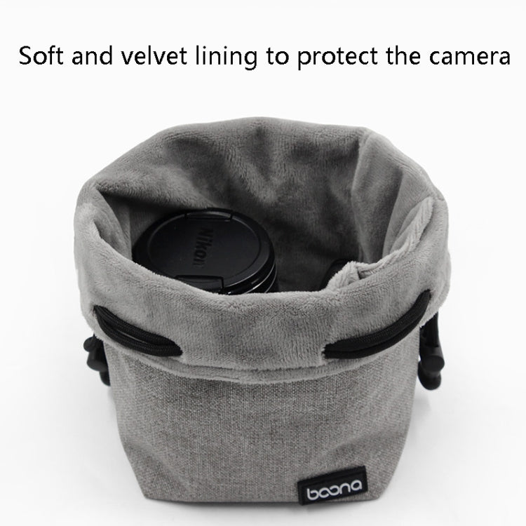 Benna Waterproof SLR Camera Lens Bag  Lens Protective Cover Pouch Bag, Color: Round Medium(Gray) - free shipping - PMC TechLife - Order now!