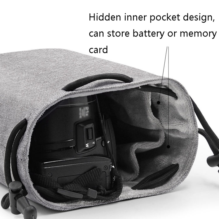 Benna Waterproof SLR Camera Lens Bag  Lens Protective Cover Pouch Bag, Color: Round Medium(Gray) - free shipping - PMC TechLife - Order now!