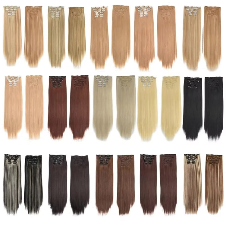 6 In 1 60cm Card Hair Extension Piece 16 Card Long Straight Hair Wig Piece, Color: 10.6H613 - free shipping - PMC TechLife - Order now!