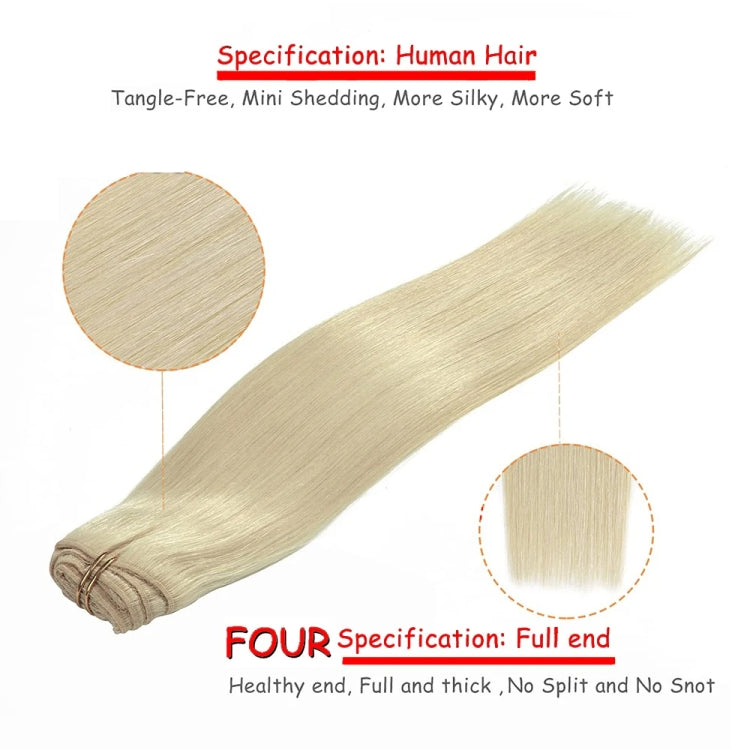 6 In 1 60cm Card Hair Extension Piece 16 Card Long Straight Hair Wig Piece, Color: 12.22TH613 - free shipping - PMC TechLife - Order now!