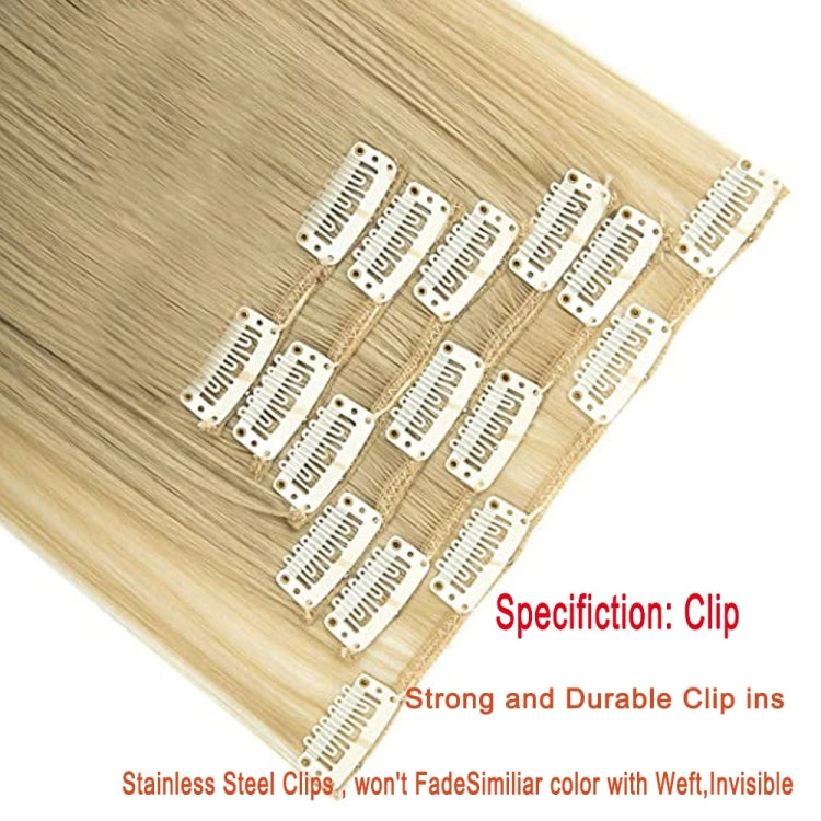 6 In 1 60cm Card Hair Extension Piece 16 Card Long Straight Hair Wig Piece, Color: 17.27M613 - free shipping - PMC TechLife - Order now!