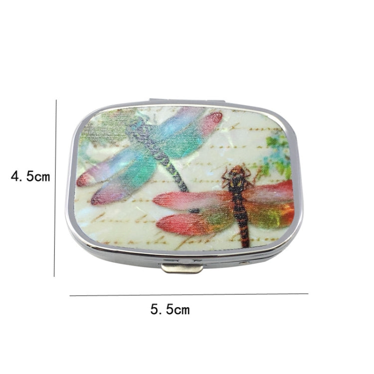 2 PCS Y10336 Two-Compartment Metal Portable Pill Box(Lotus Flower) - free shipping - PMC TechLife - Order now!