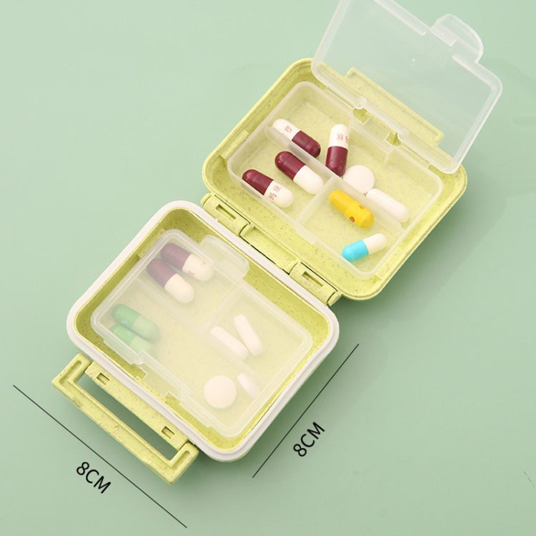 JS0018 Wheat Portable Sealed Pill Box with 6 Compartments For Pill Health Care Box(Green) - free shipping - PMC TechLife - Order now!