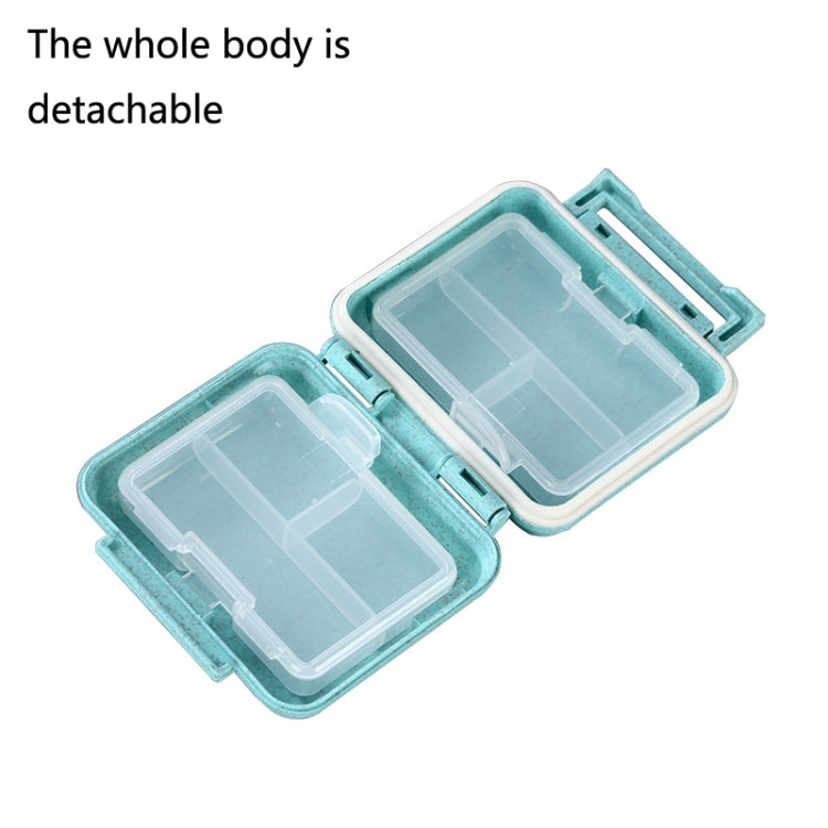 JS0018 Wheat Portable Sealed Pill Box with 6 Compartments For Pill Health Care Box(Solid Pink) - free shipping - PMC TechLife - Order now!