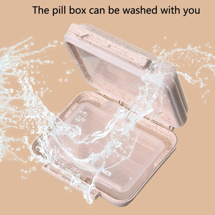 JS0018 Wheat Portable Sealed Pill Box with 6 Compartments For Pill Health Care Box(Beige) - free shipping - PMC TechLife - Order now!