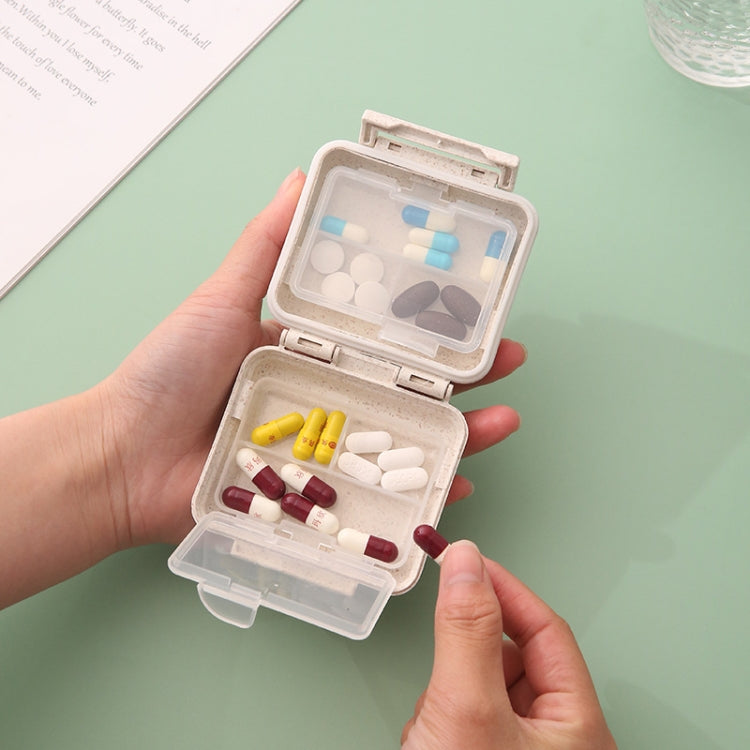 JS0018 Wheat Portable Sealed Pill Box with 6 Compartments For Pill Health Care Box(Solid Pink) - free shipping - PMC TechLife - Order now!